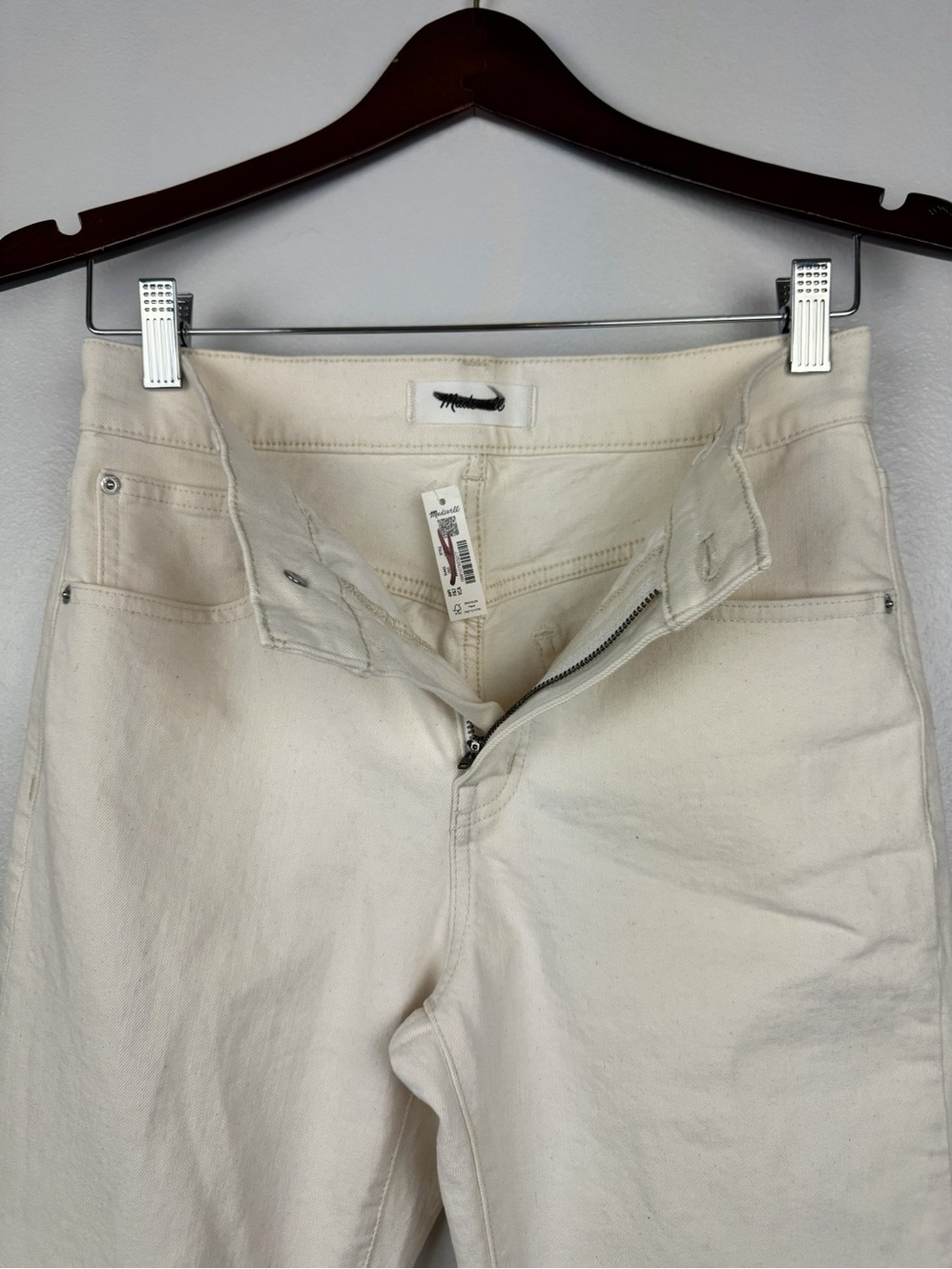 Madewell Relaxed Bootcut High Rise Comfort Stretch Jeans Cream Size 26 NWT - Picture 7 of 9